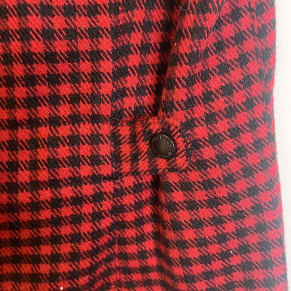 Woolrich Ruby Womens Red Black Button Front Wool Blend Vest size small - Picture 5 of 9